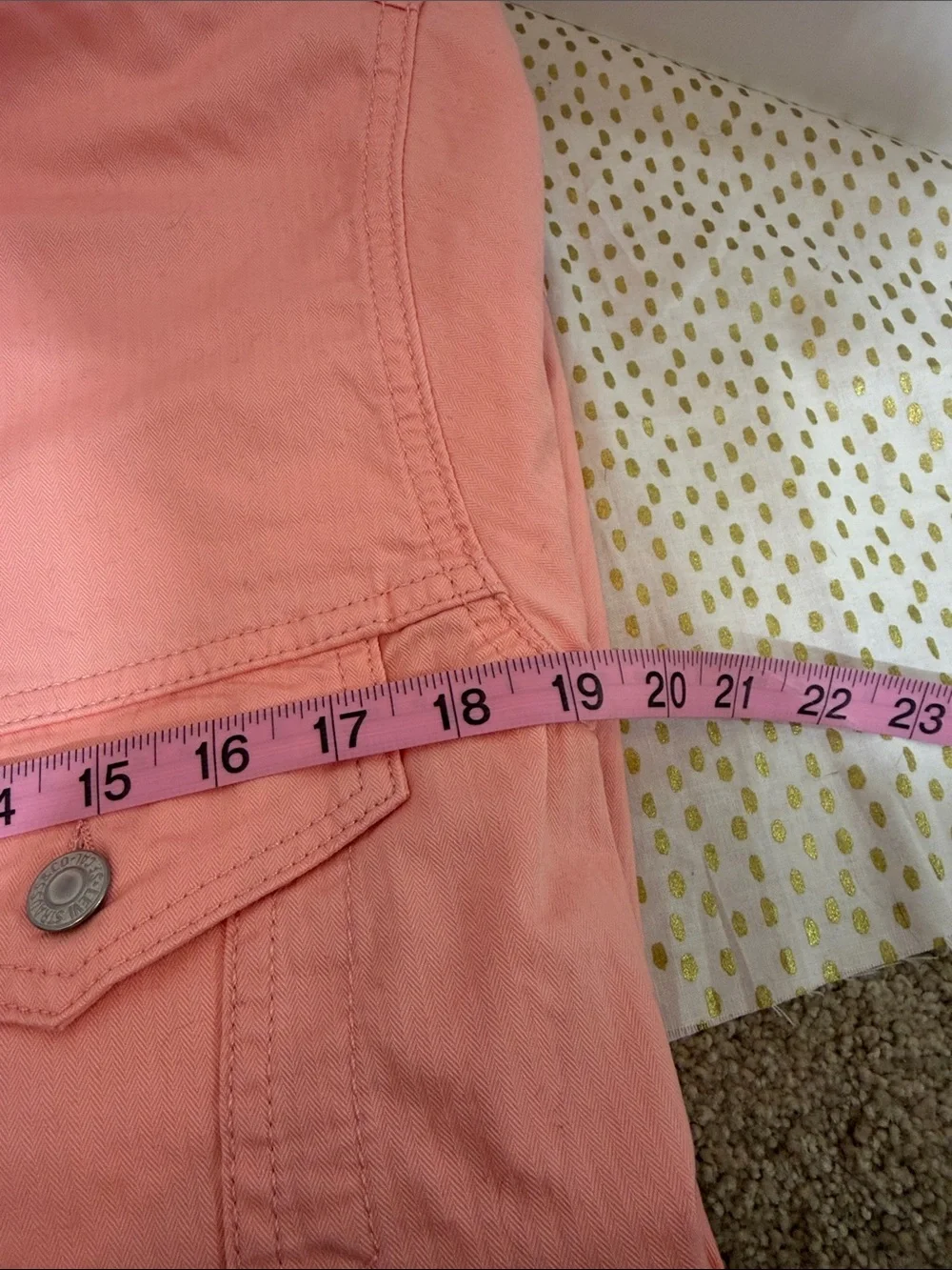 Levi's Coral Pink Denim Jacket